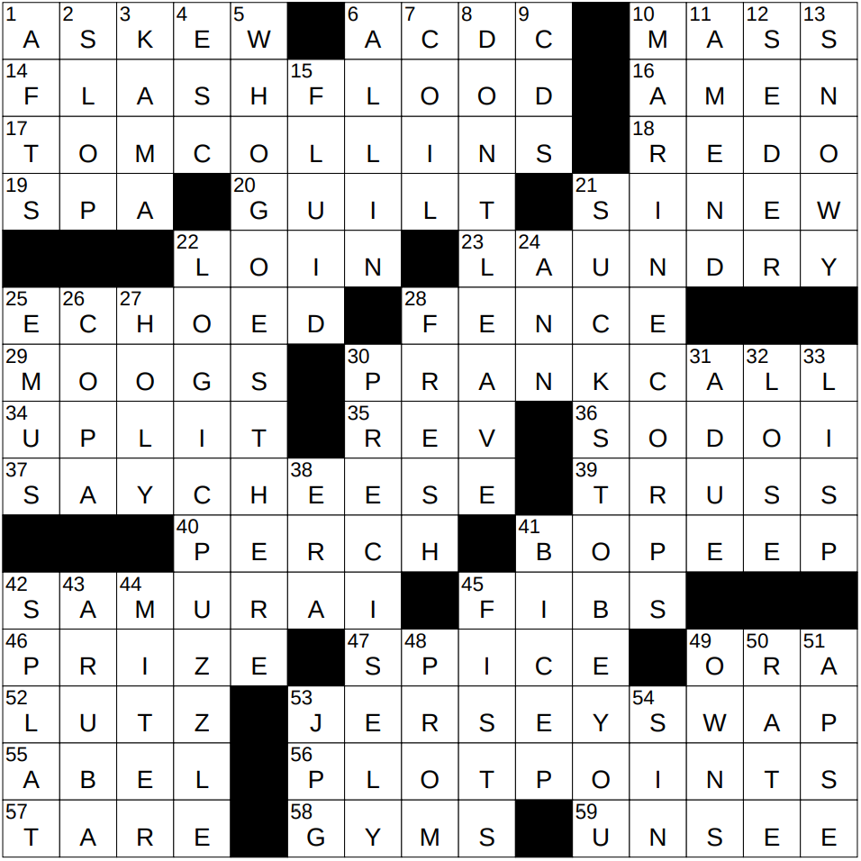 0103 25 NY Times Crossword 3 Jan 25 Friday NYXCrossword