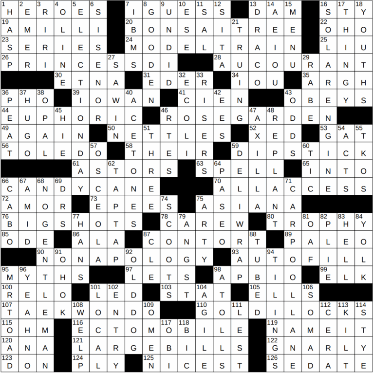 0108 23 NY Times Crossword 8 Jan 23 Sunday NYXCrossword