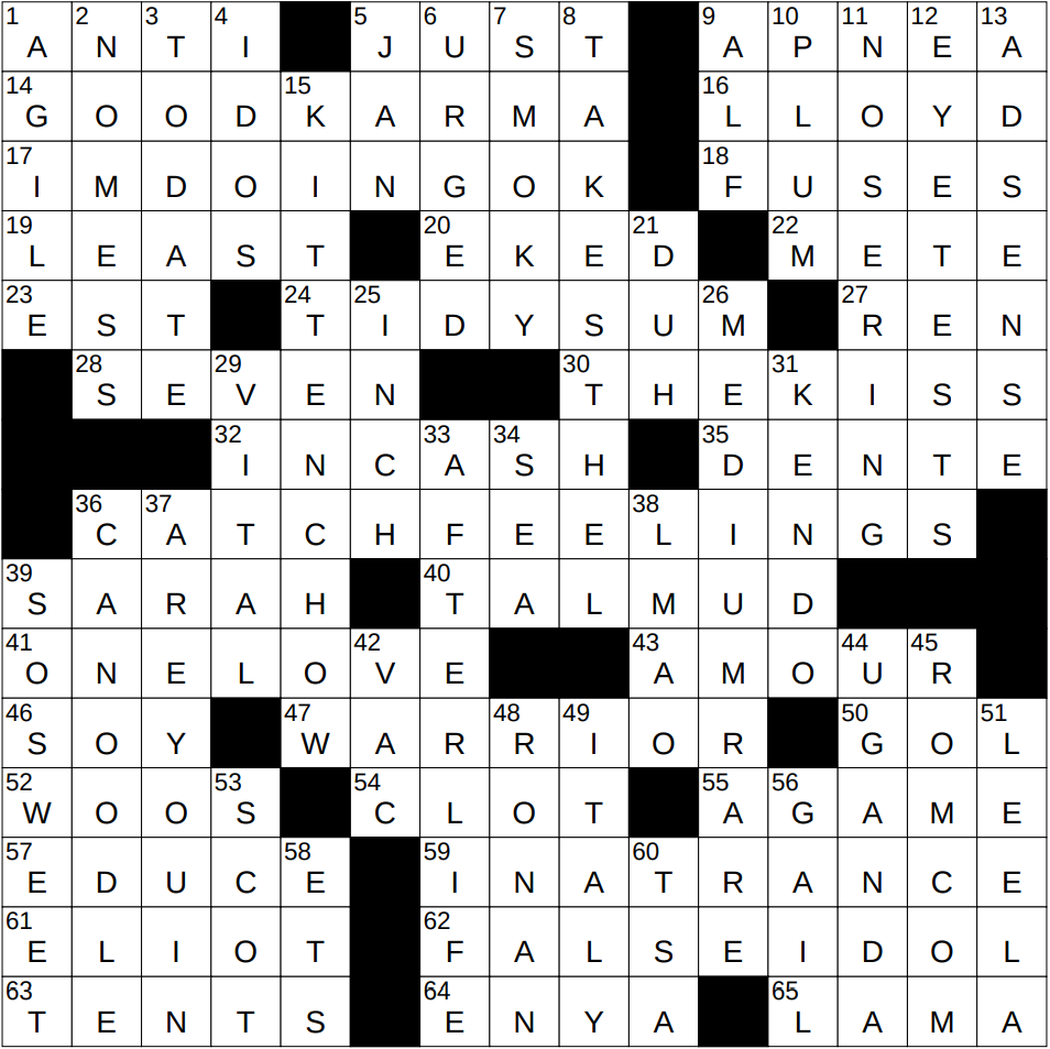 loses it nyt crossword