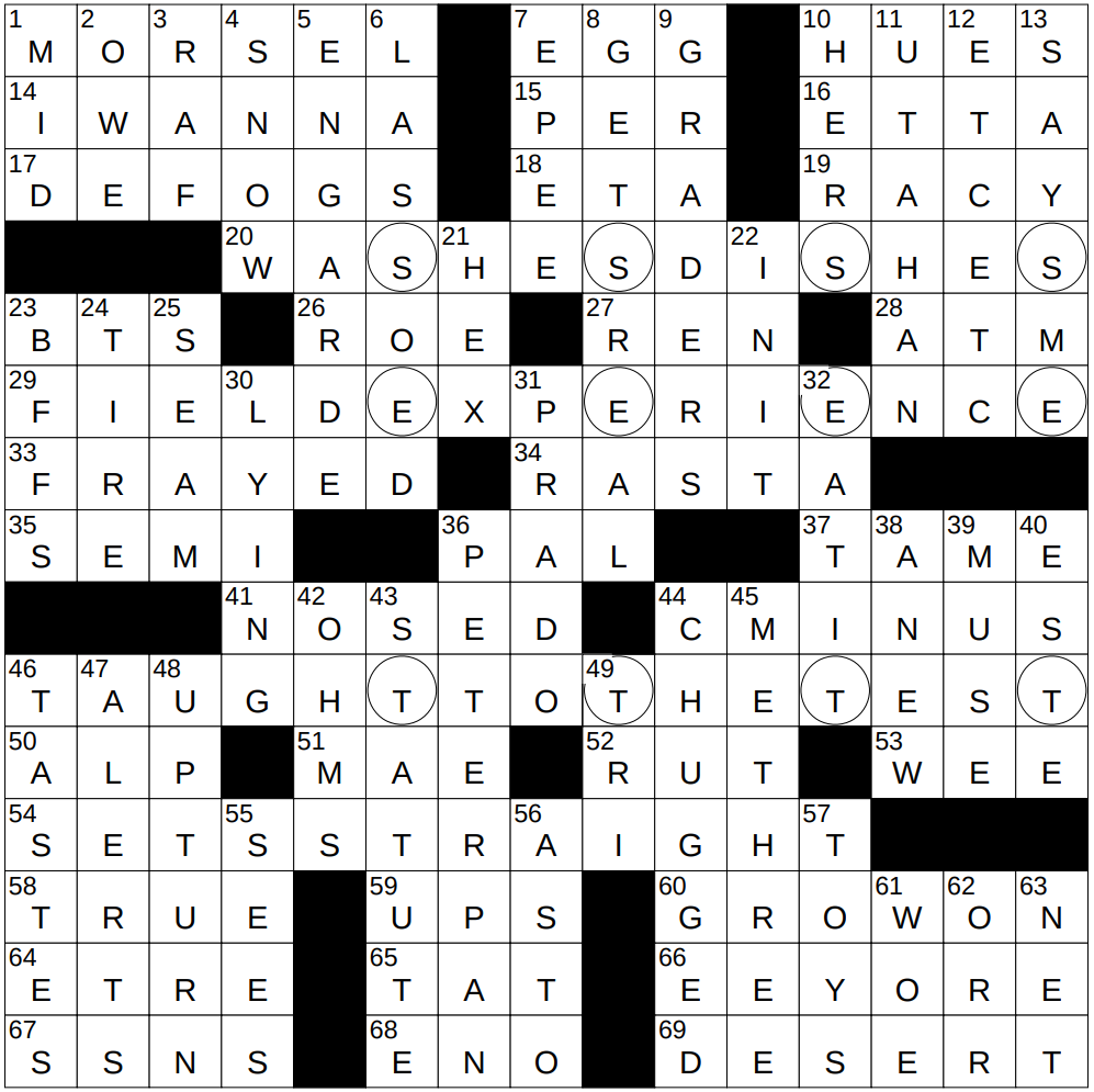 0224 25 NY Times Crossword 24 Feb 25 Monday NYXCrossword