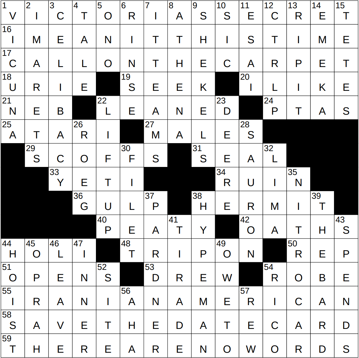 0518 24 NY Times Crossword 18 May 24 Saturday NYXCrossword