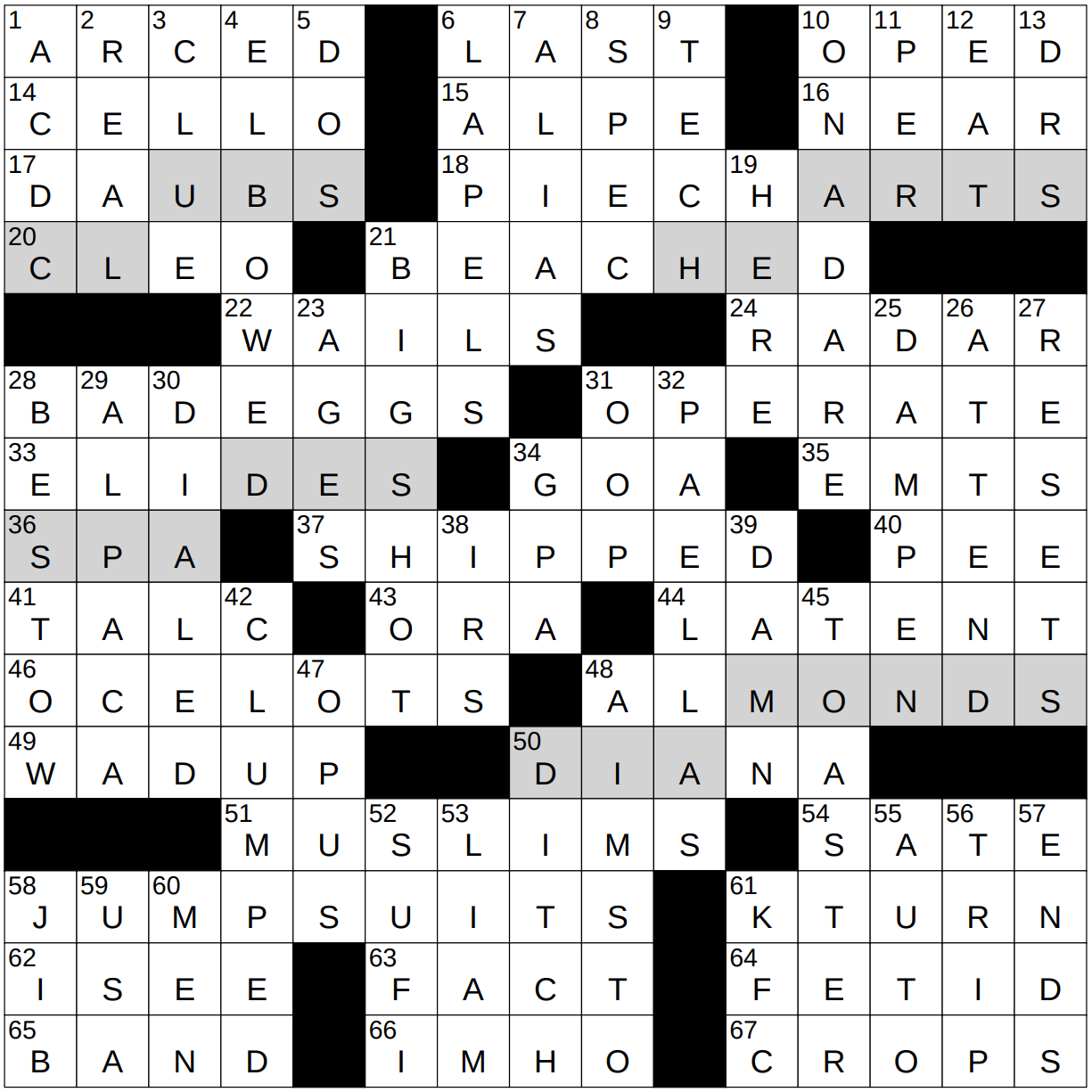 0613 22 NY Times Crossword 13 Jun 22 Monday NYXCrossword