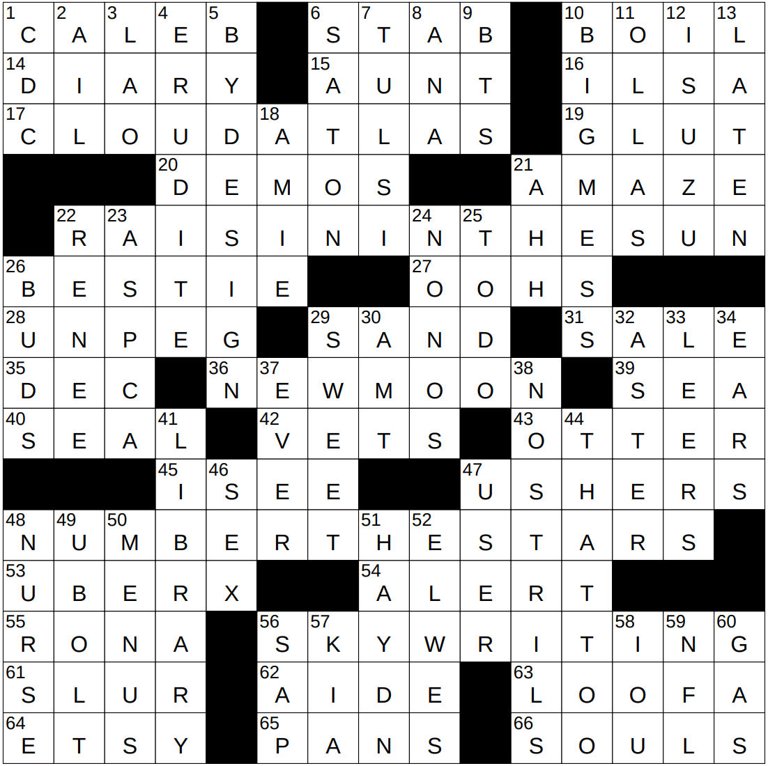 0813 25 NY Times Crossword 13 Aug 25 Wednesday NYXCrossword
