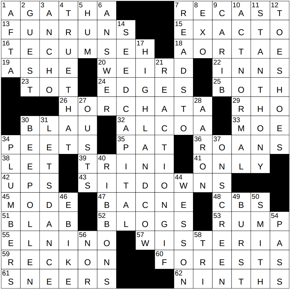 0928 24 NY Times Crossword 28 Sep 24 Saturday NYXCrossword