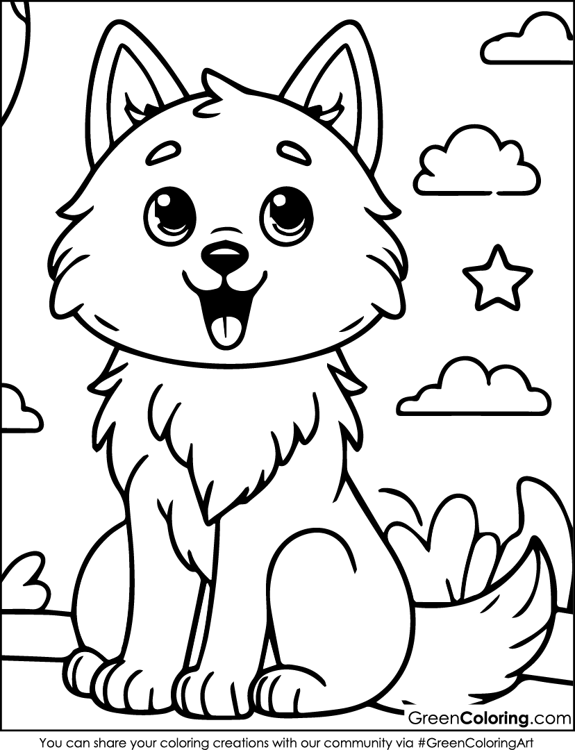 wolf coloring page wolf coloring page