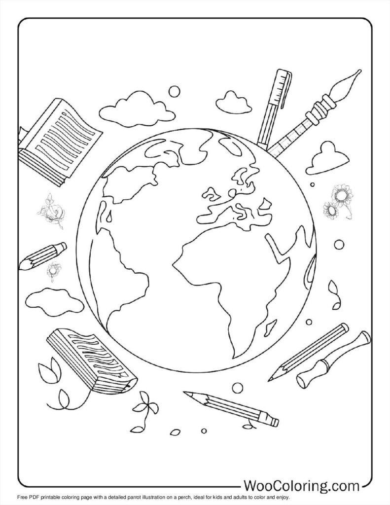 earth coloring pages