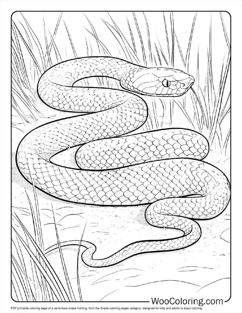 100 Snake Coloring Pages Free PDF To Print Woo Coloring