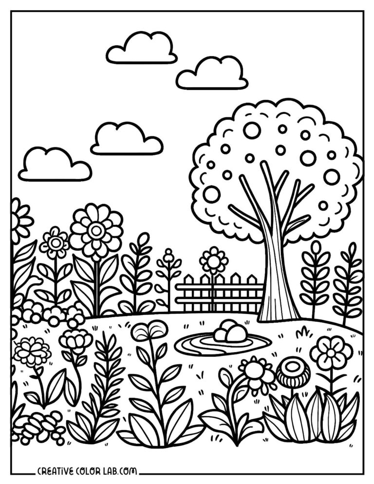 13 Free Garden Coloring Pages PDF Printables