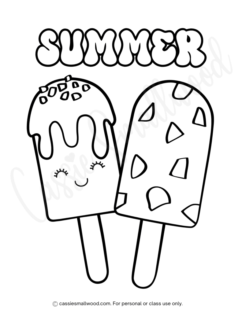 ice cream coloring page