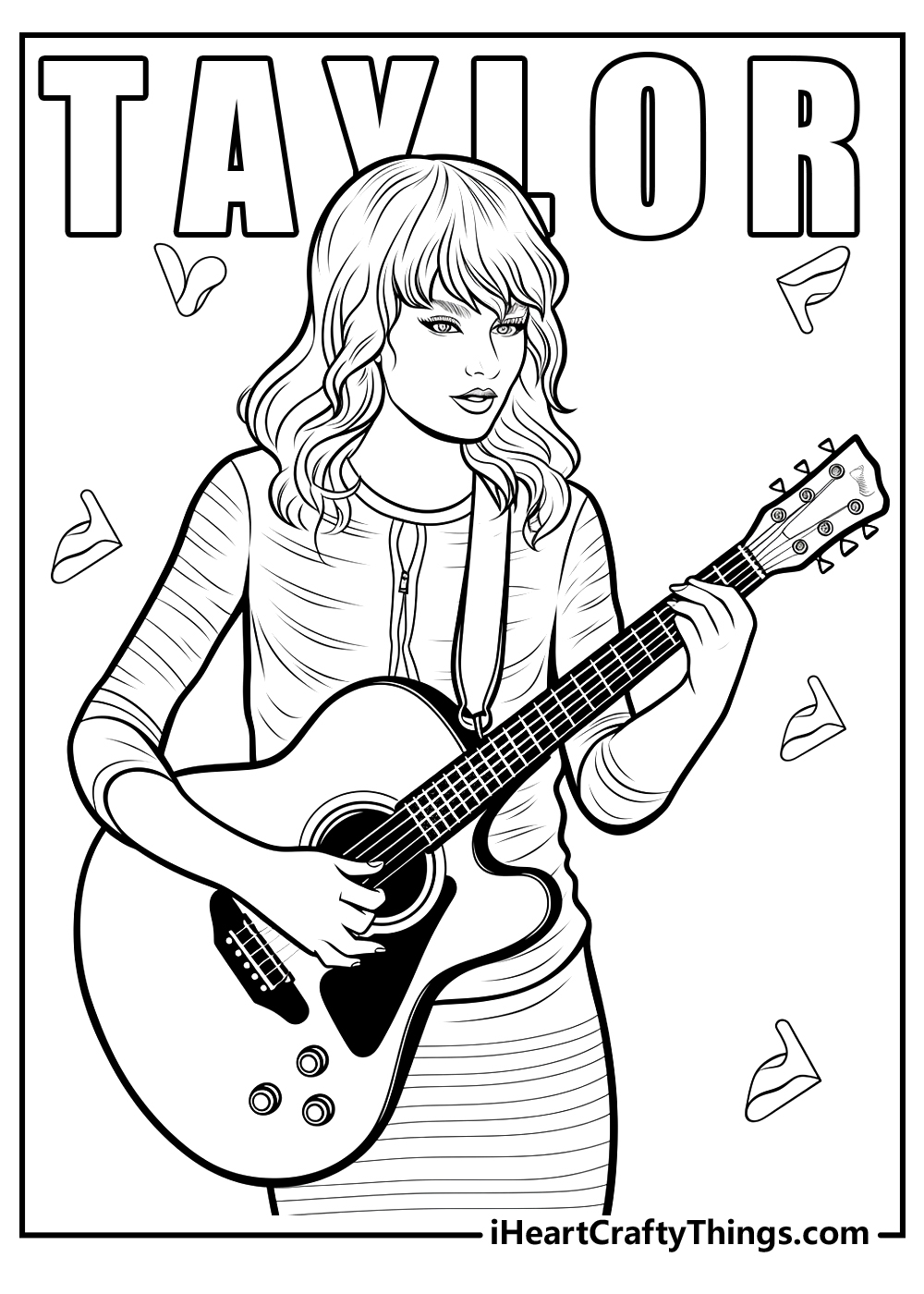 taylor swift coloring pages