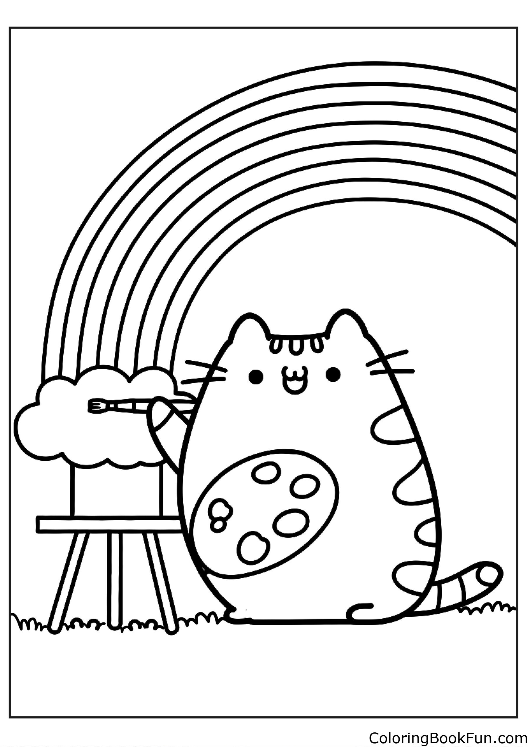 pusheen coloring pages