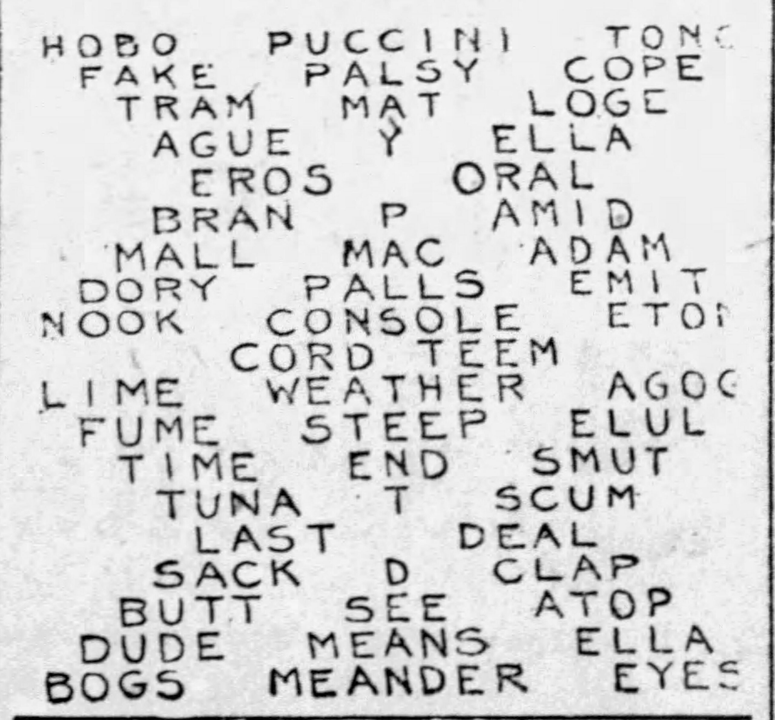 1919 The Year In Crosswords T Campbell s Grid 1919 The Year In Crosswords T Campbell s Grid