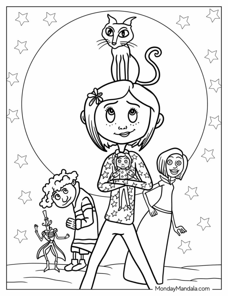 20 Coraline Coloring Pages Free PDF Printables 
