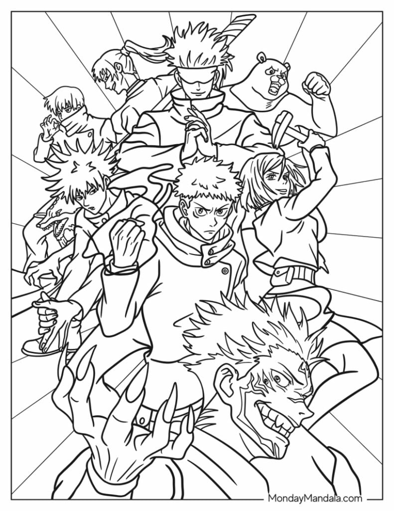 20 Manga Coloring Pages Free PDF Printables 