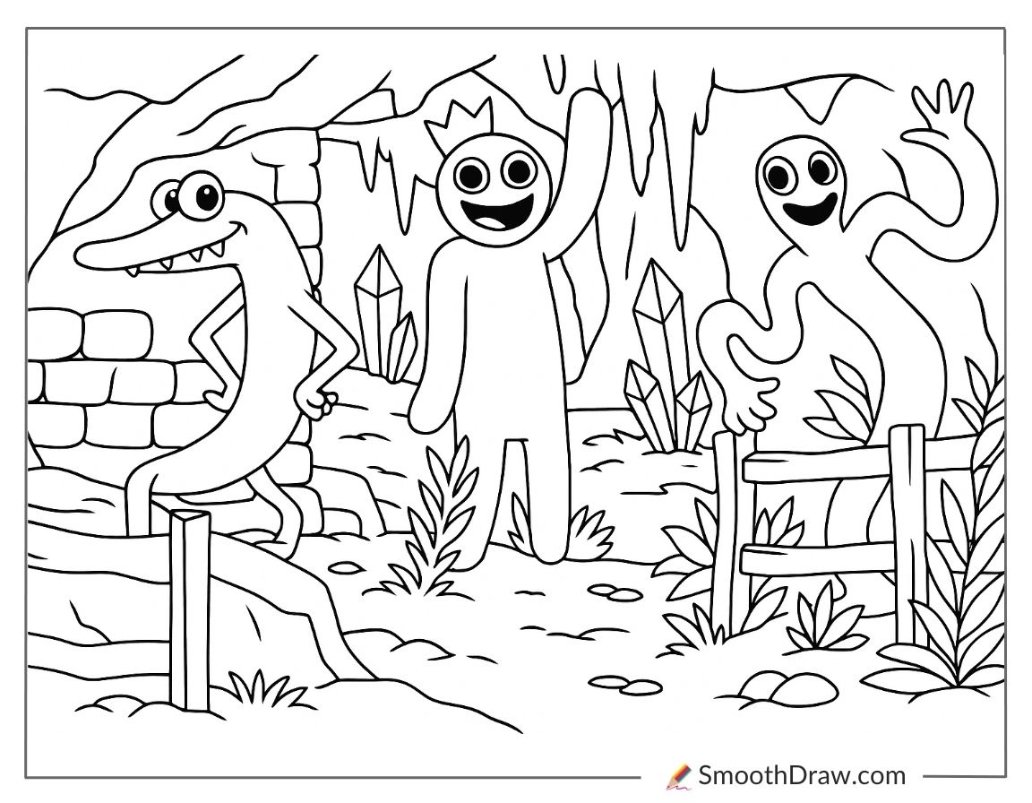rainbow friends coloring pages