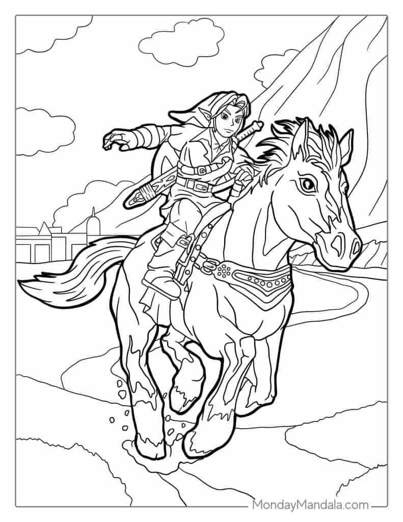zelda coloring pages