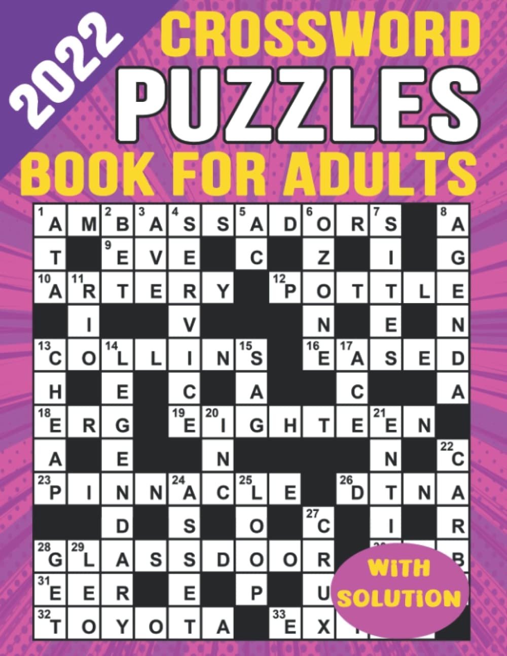 2022 Crossword Puzzle Books For Adults Large Print Medium Level Desertcart Cyprus