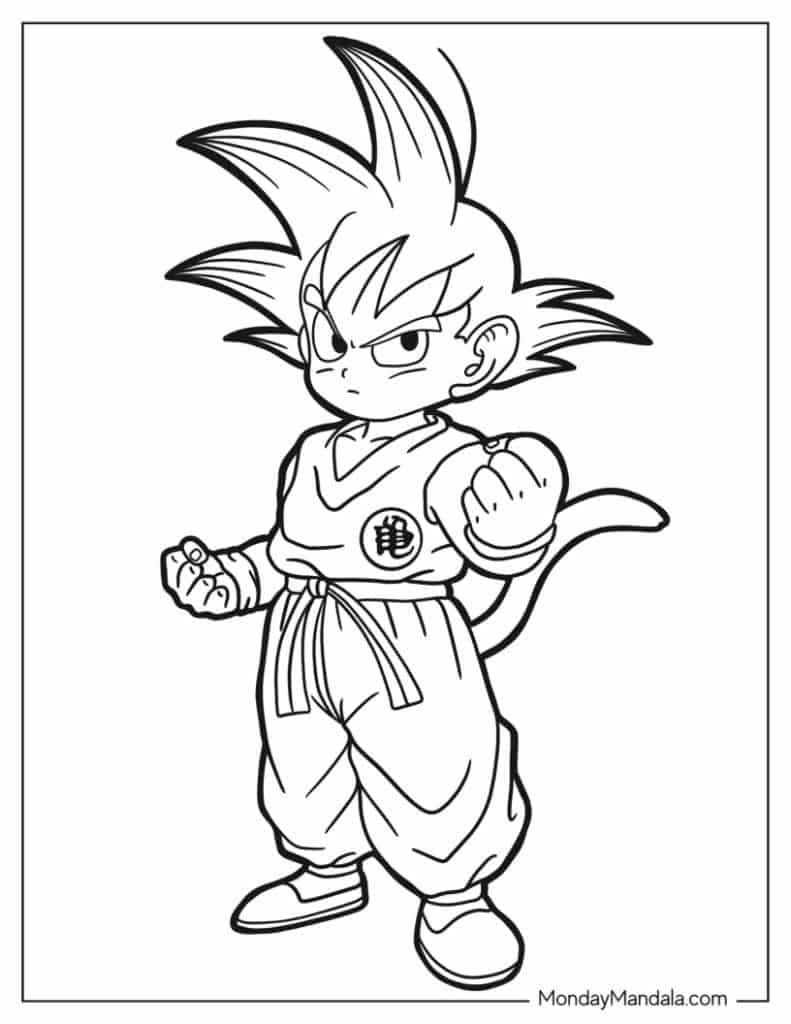 22 Goku Coloring Pages Free PDF Printables 