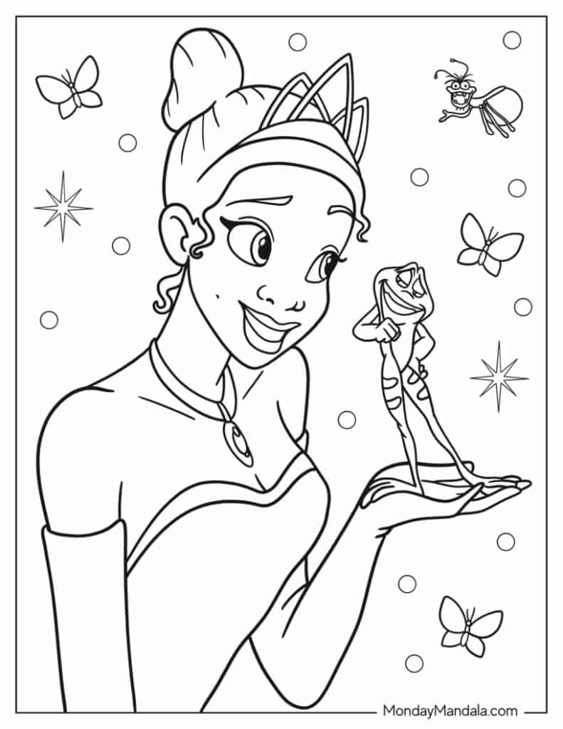 24 Princess The Frog Coloring Pages Free PDF Printables 24 Princess The Frog Coloring Pages Free PDF Printables