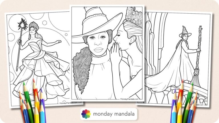 24 Wicked Coloring Pages Free PDF Printables 