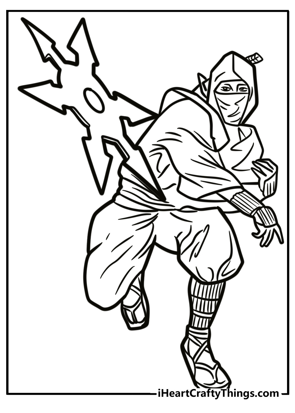 coloring pages of a ninja