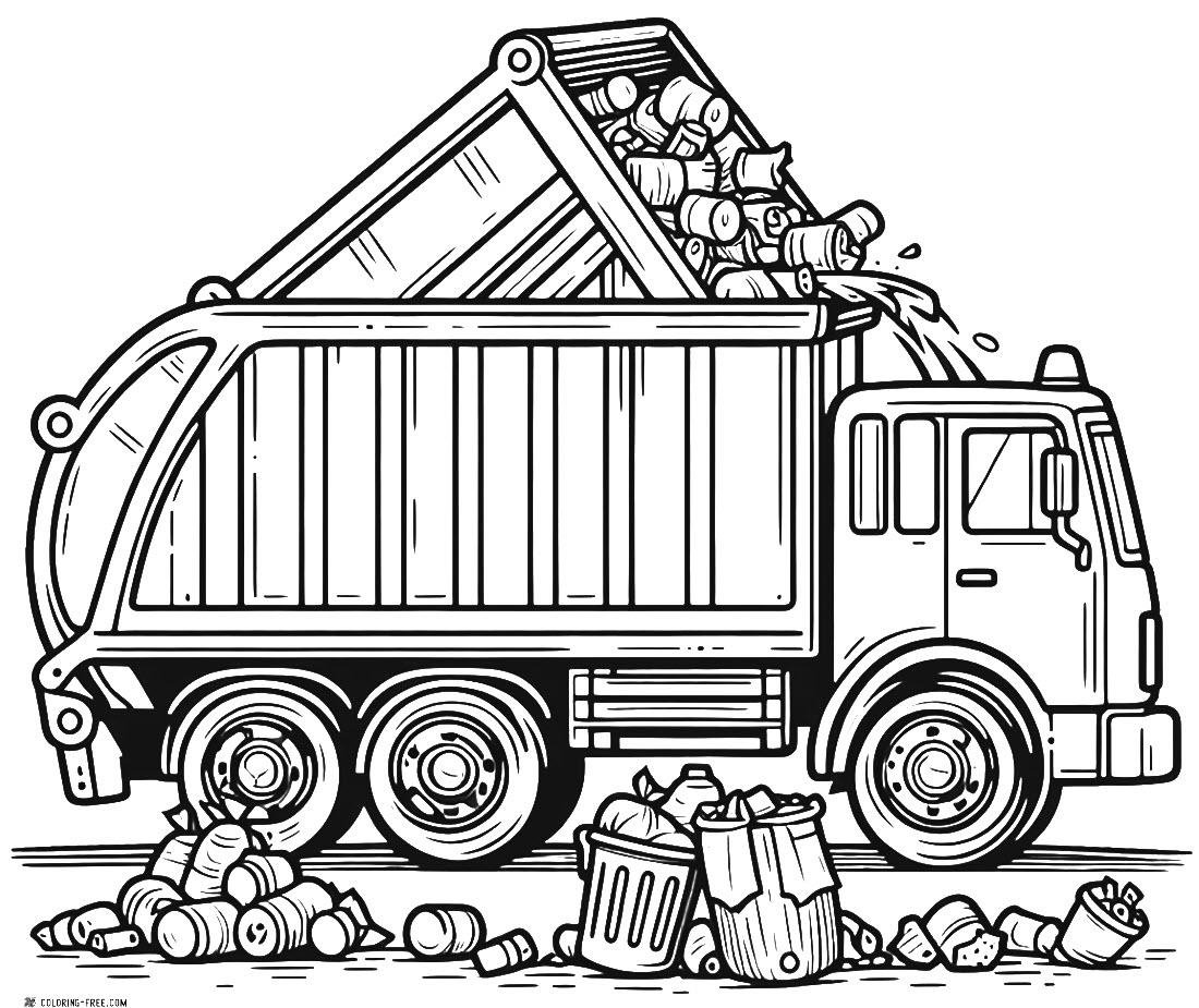 garbage truck coloring page garbage truck coloring page
