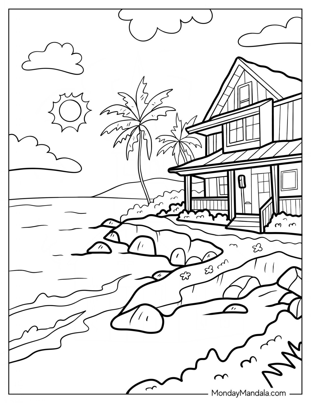 26 Beach Coloring Pages Free PDF Printables  26 Beach Coloring Pages Free PDF Printables