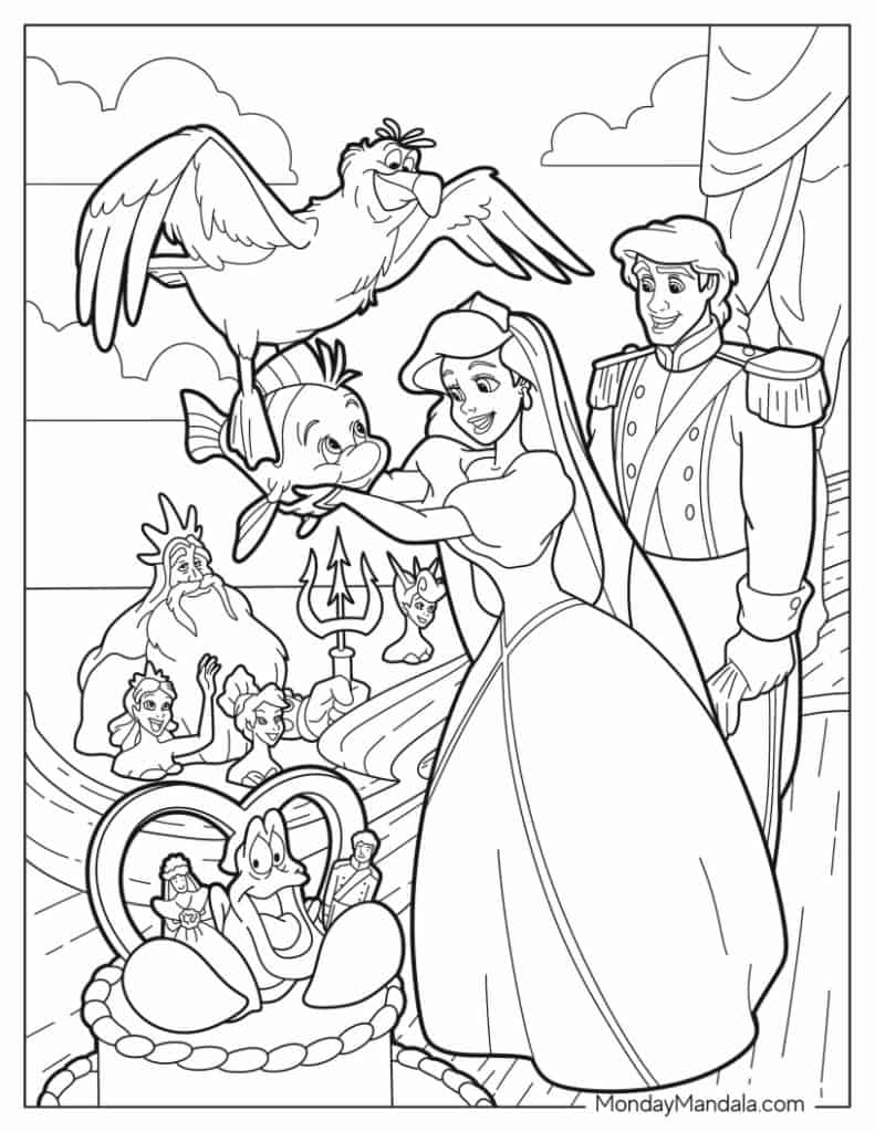 28 Ariel Coloring Pages Free PDF Printables 