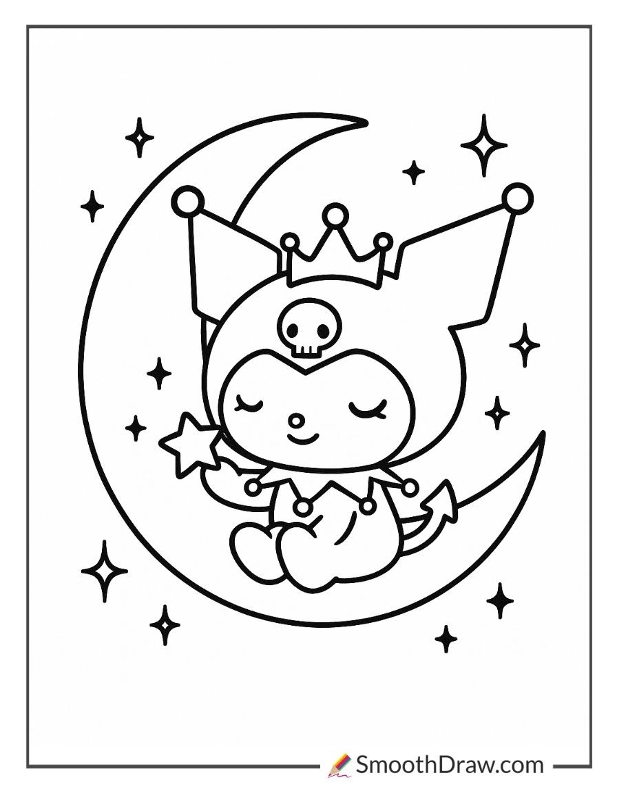 kuromi coloring pages