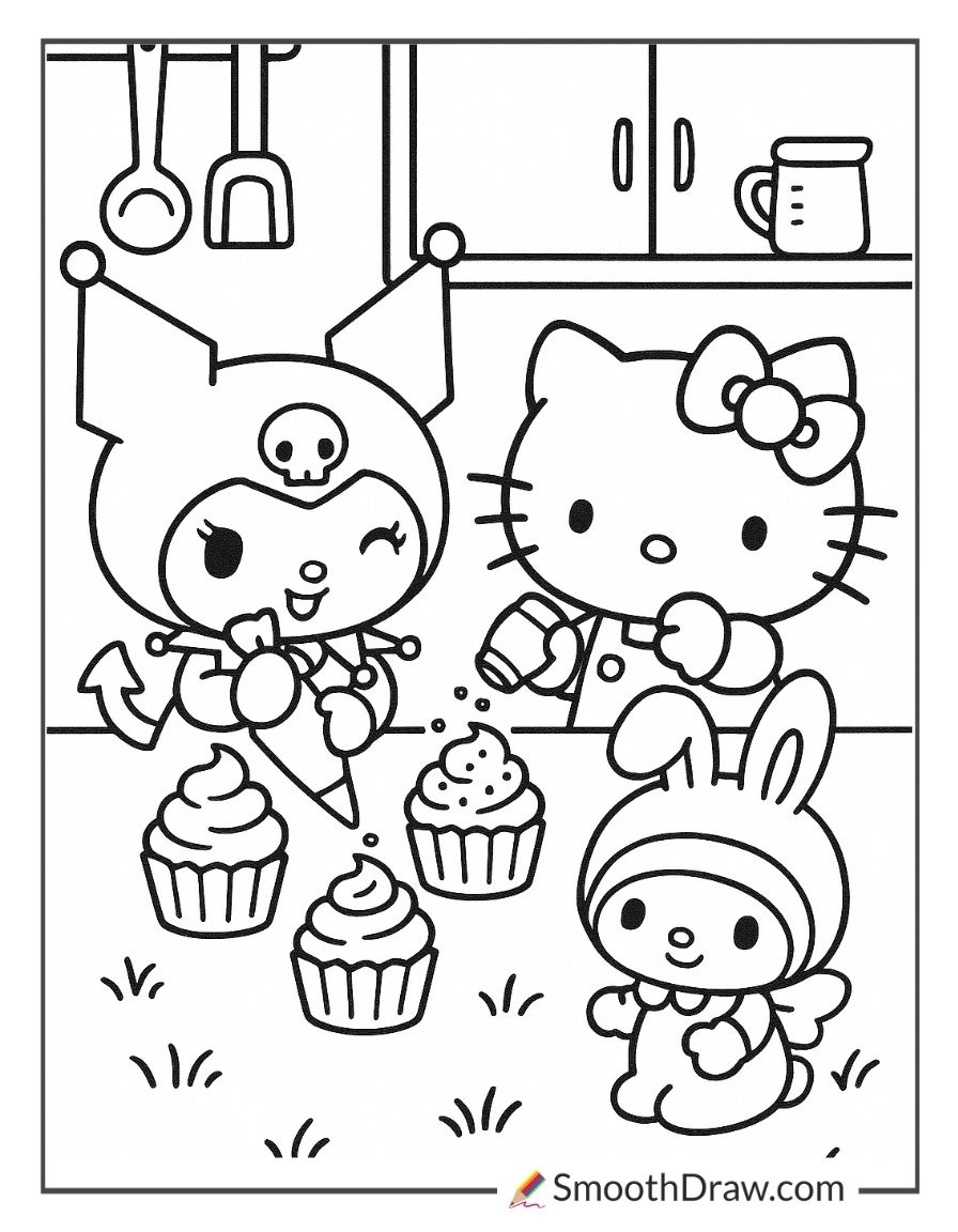 28 Kuromi Coloring Pages Smooth Draw