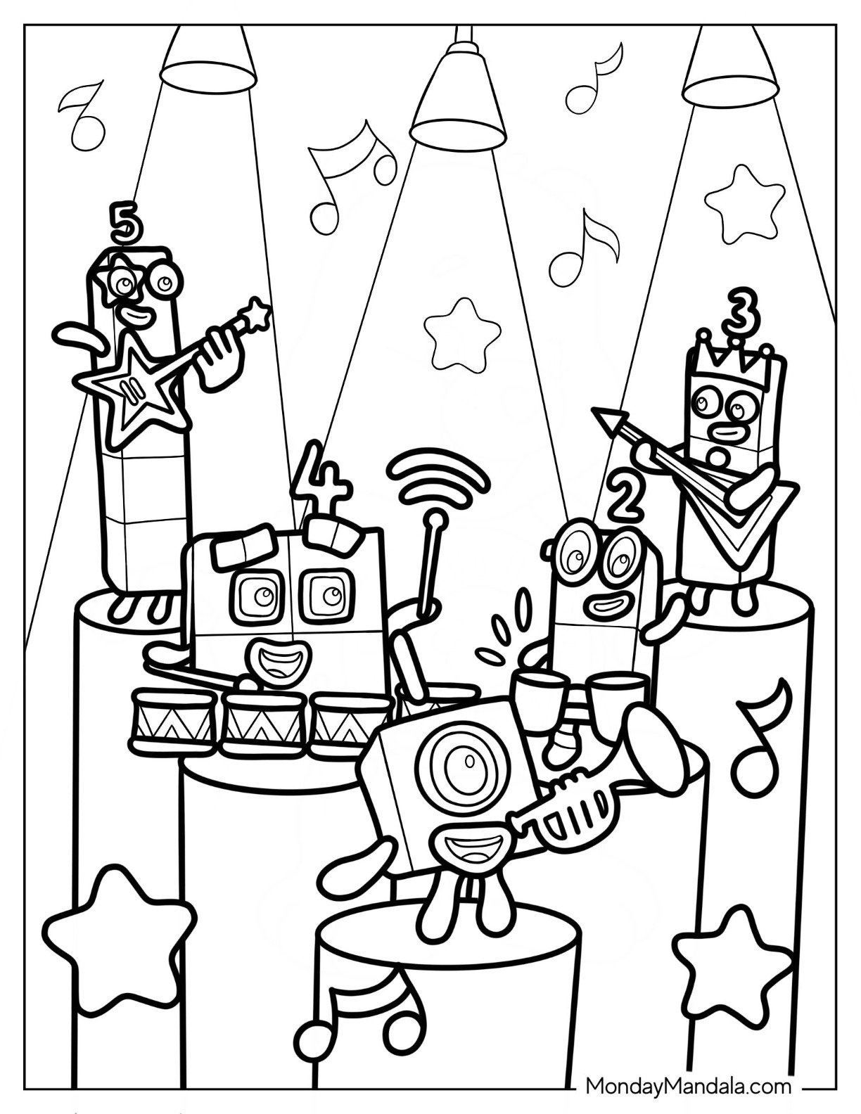 numberblocks coloring pages