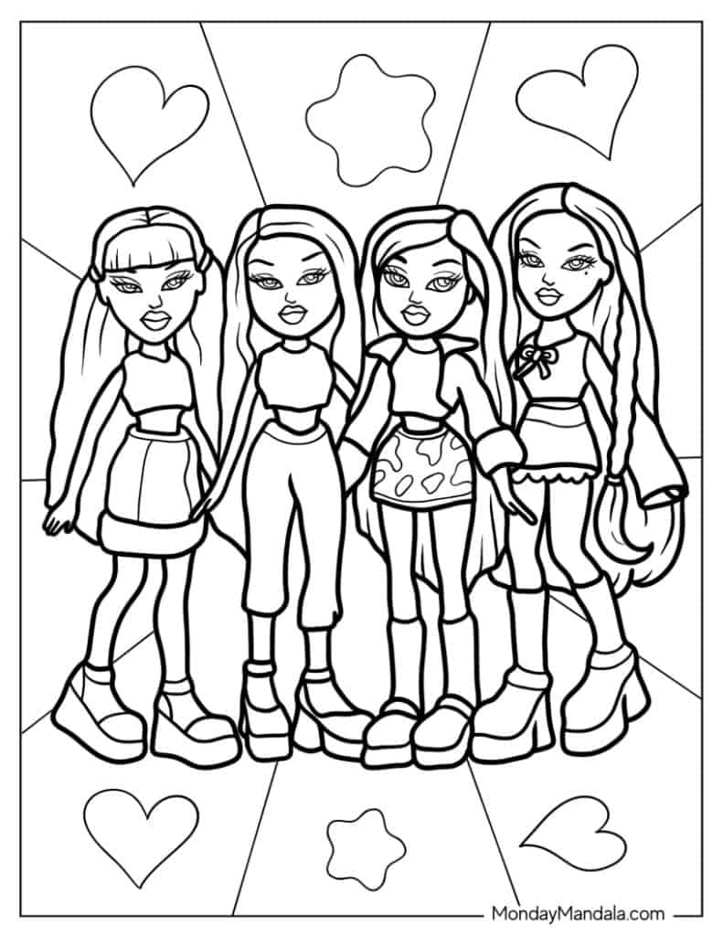 bratz coloring pages