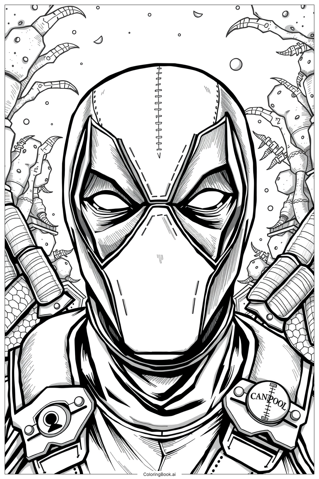 deadpool coloring page deadpool coloring page