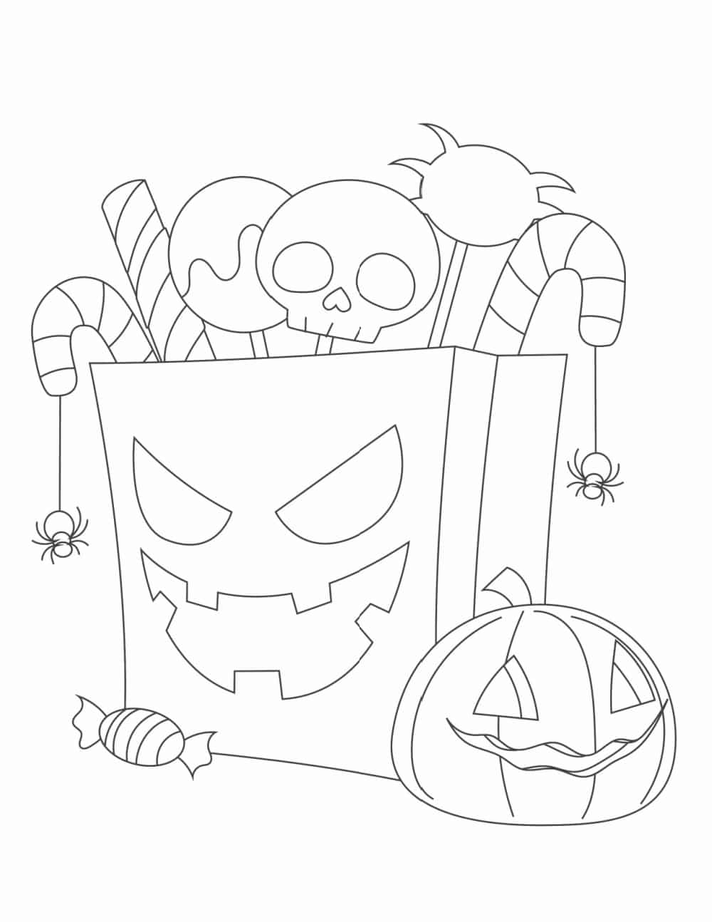 easy halloween coloring pages