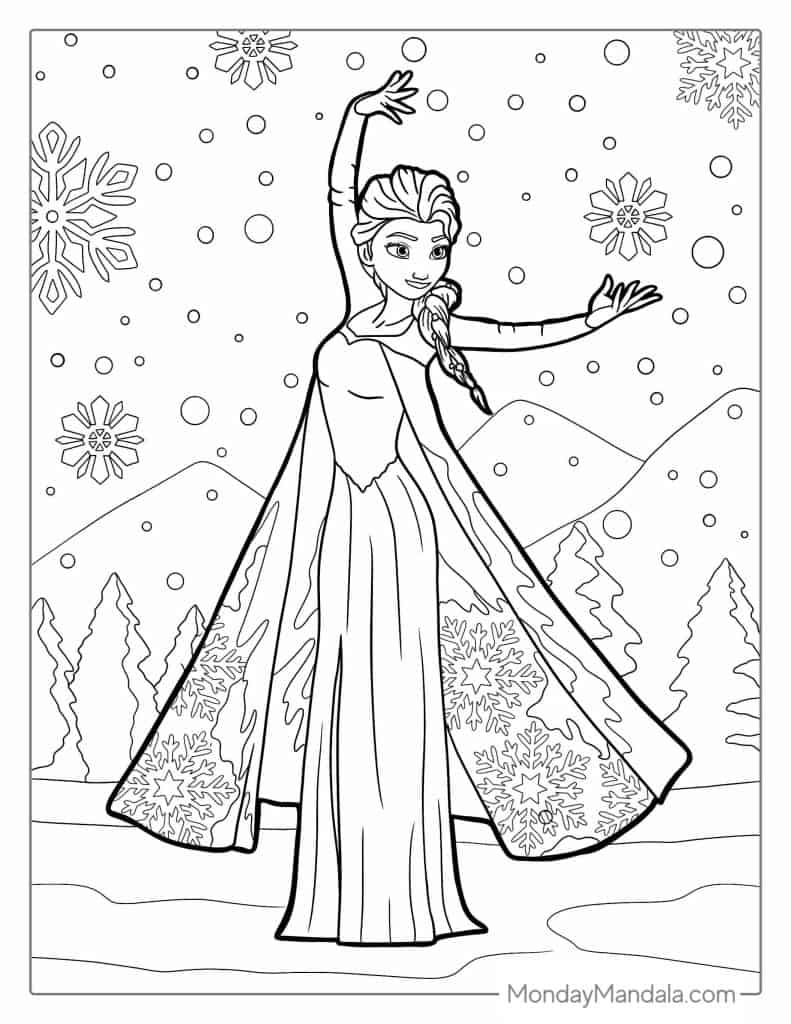 30 Frozen Coloring Pages Free PDF Printables 