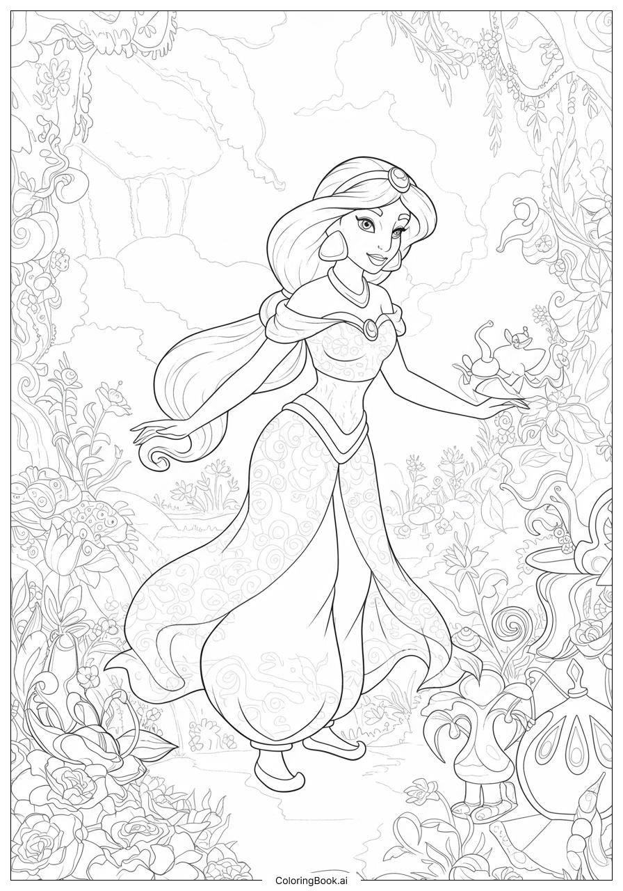 princess jasmine coloring pages