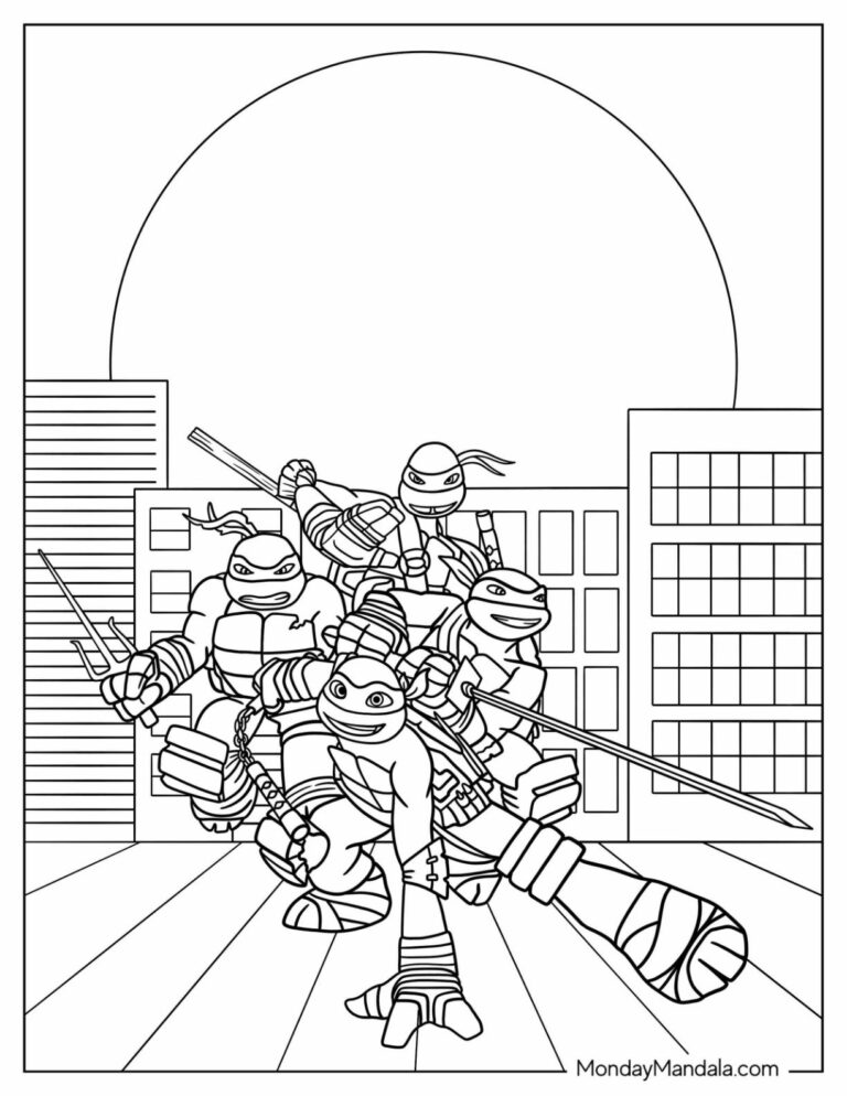 30 Ninja Turtles Coloring Pages Free PDF Printables 