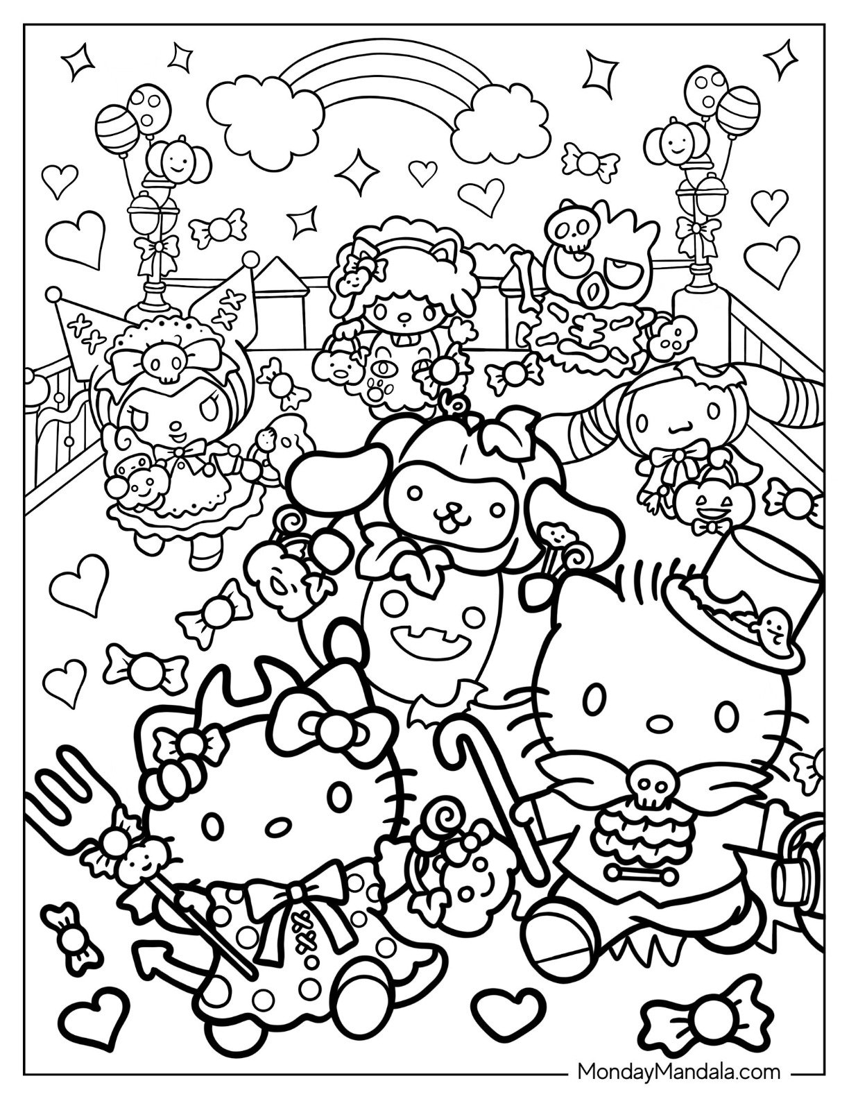 hello kitty halloween coloring pages hello kitty halloween coloring pages