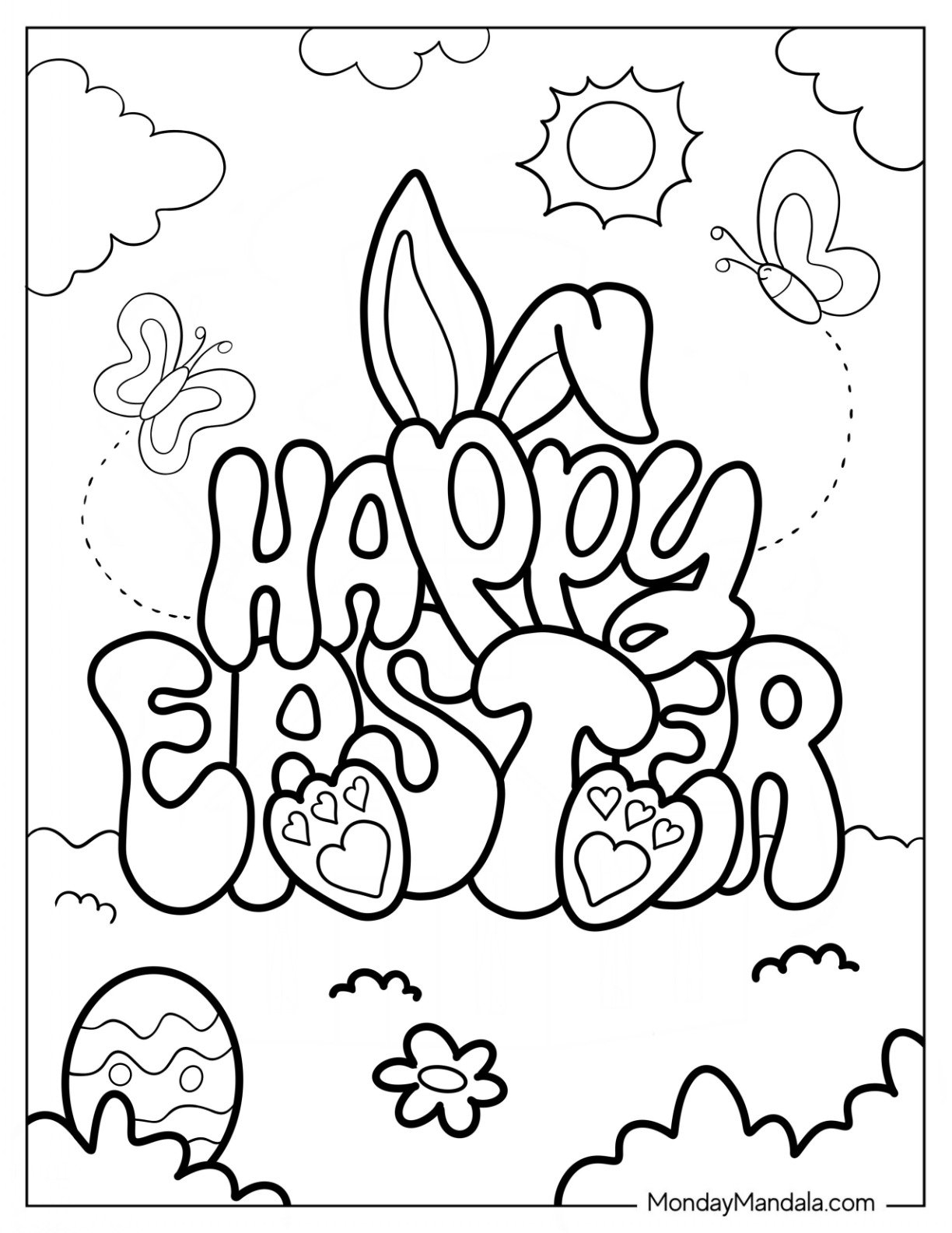 free easter coloring book pages