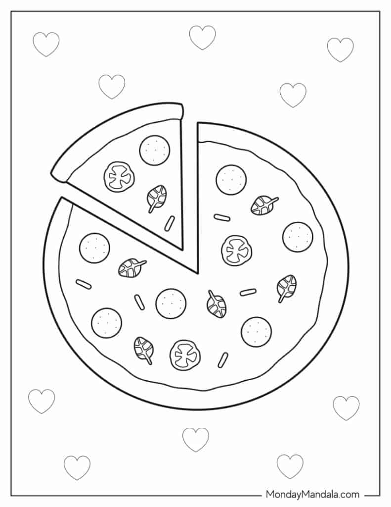 31 Pizza Coloring Pages Free PDF Printables  31 Pizza Coloring Pages Free PDF Printables