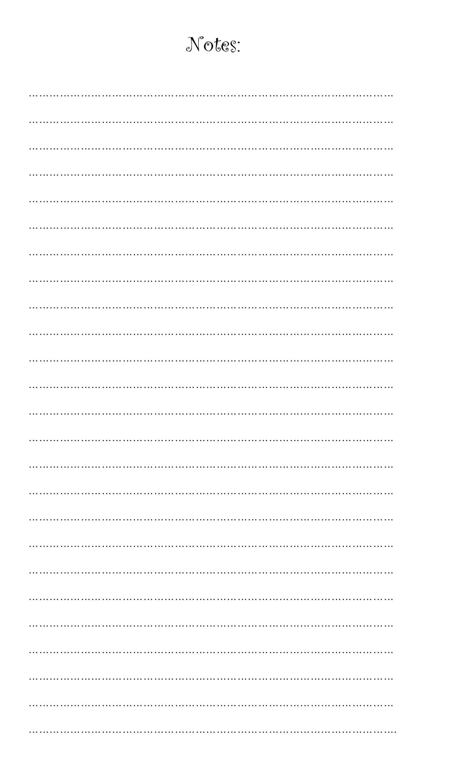 notebook paper printable
