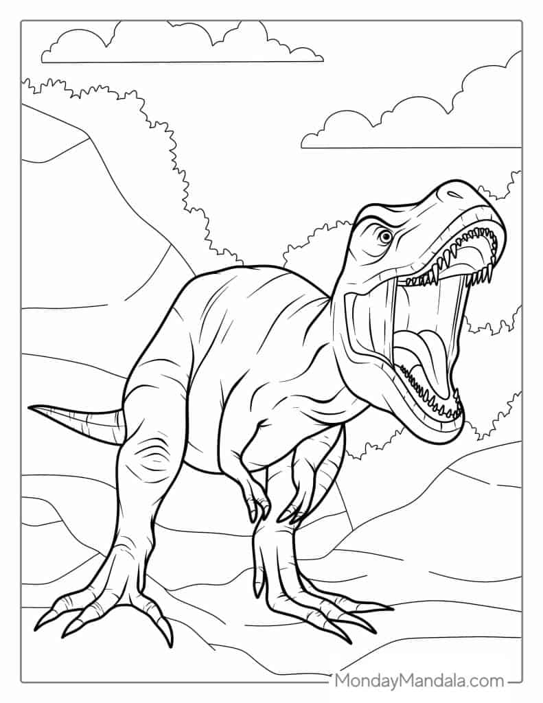 32 T Rex Coloring Pages Free PDF Printables 32 T Rex Coloring Pages Free PDF Printables