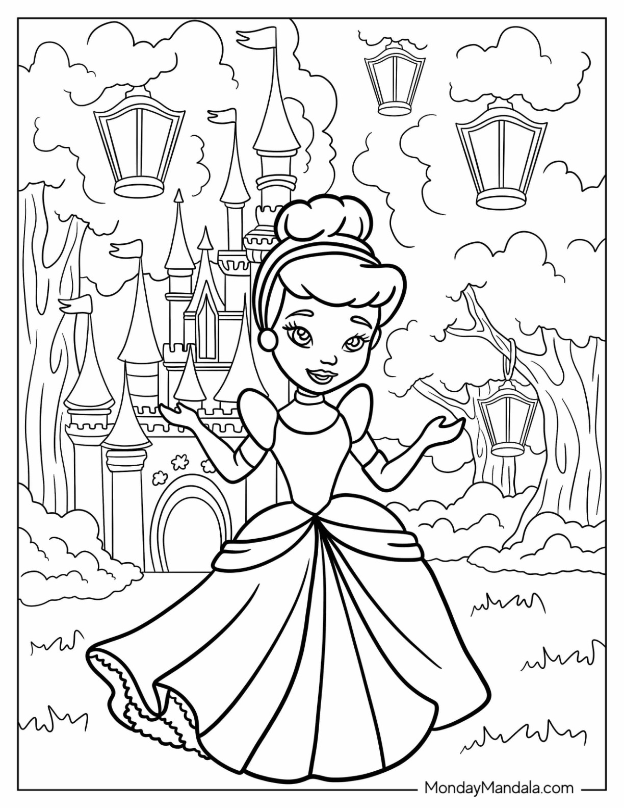 cinderella coloring pages cinderella coloring pages