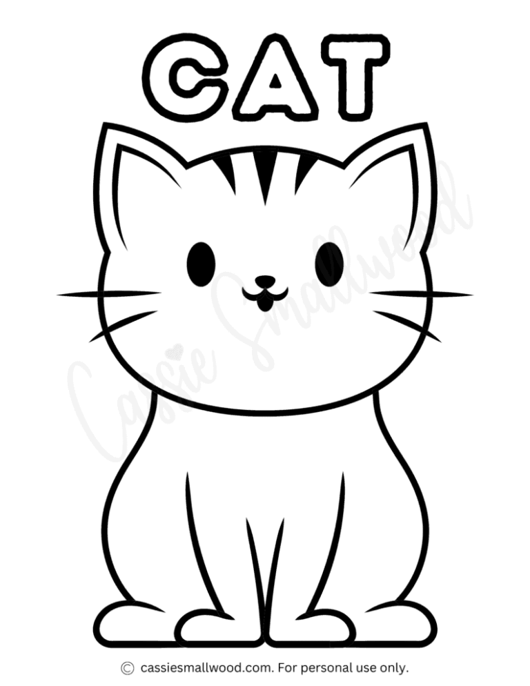 37 Cute Cat Coloring Pages Cassie Smallwood