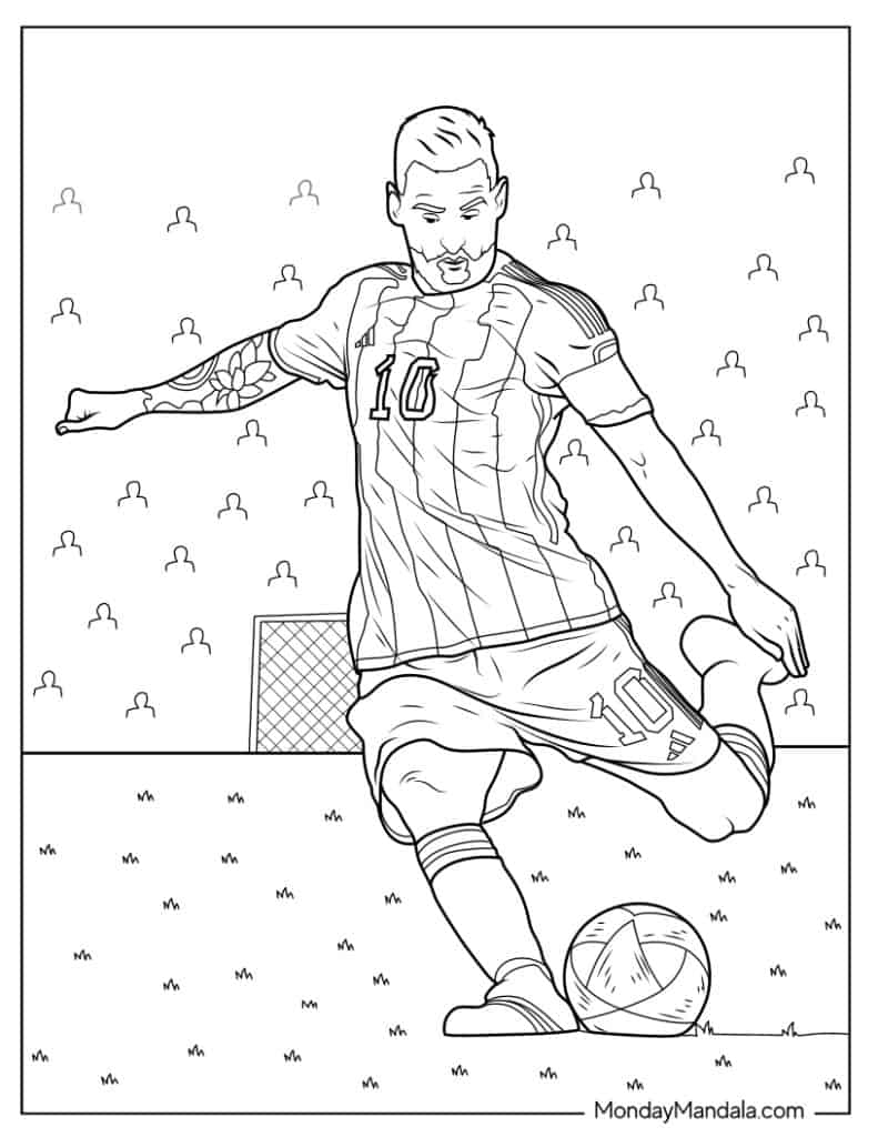 38 Lionel Messi Coloring Pages Free PDF Printables 