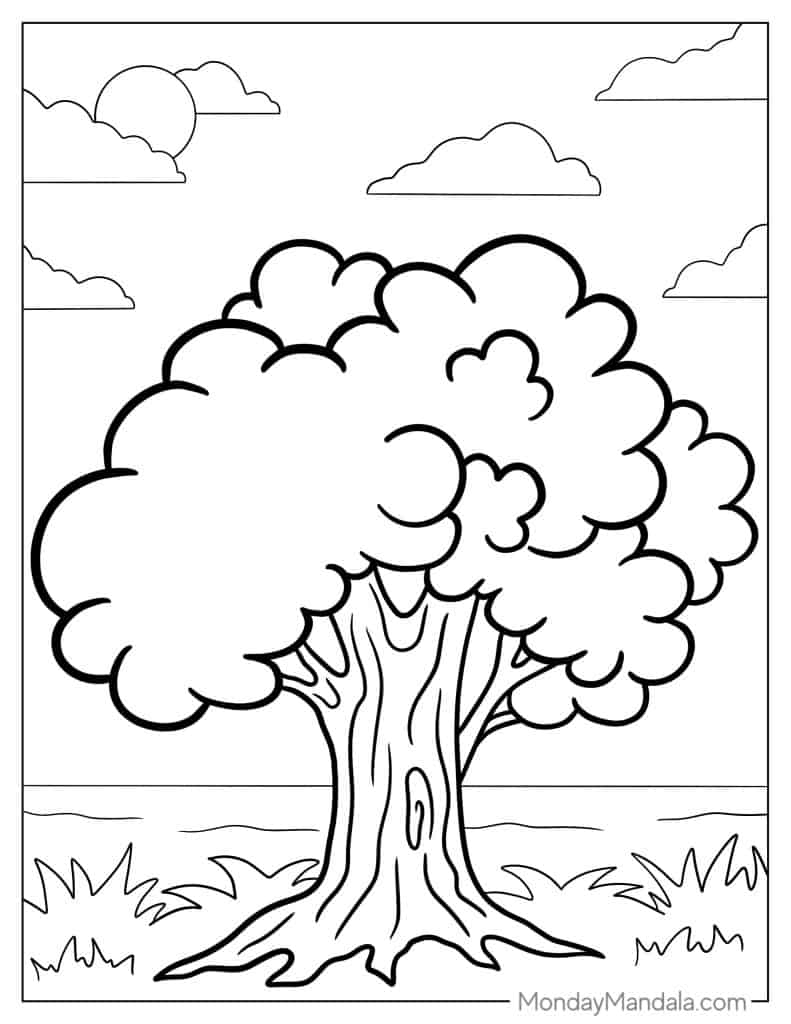 38 Tree Coloring Pages Free PDF Printables  38 Tree Coloring Pages Free PDF Printables