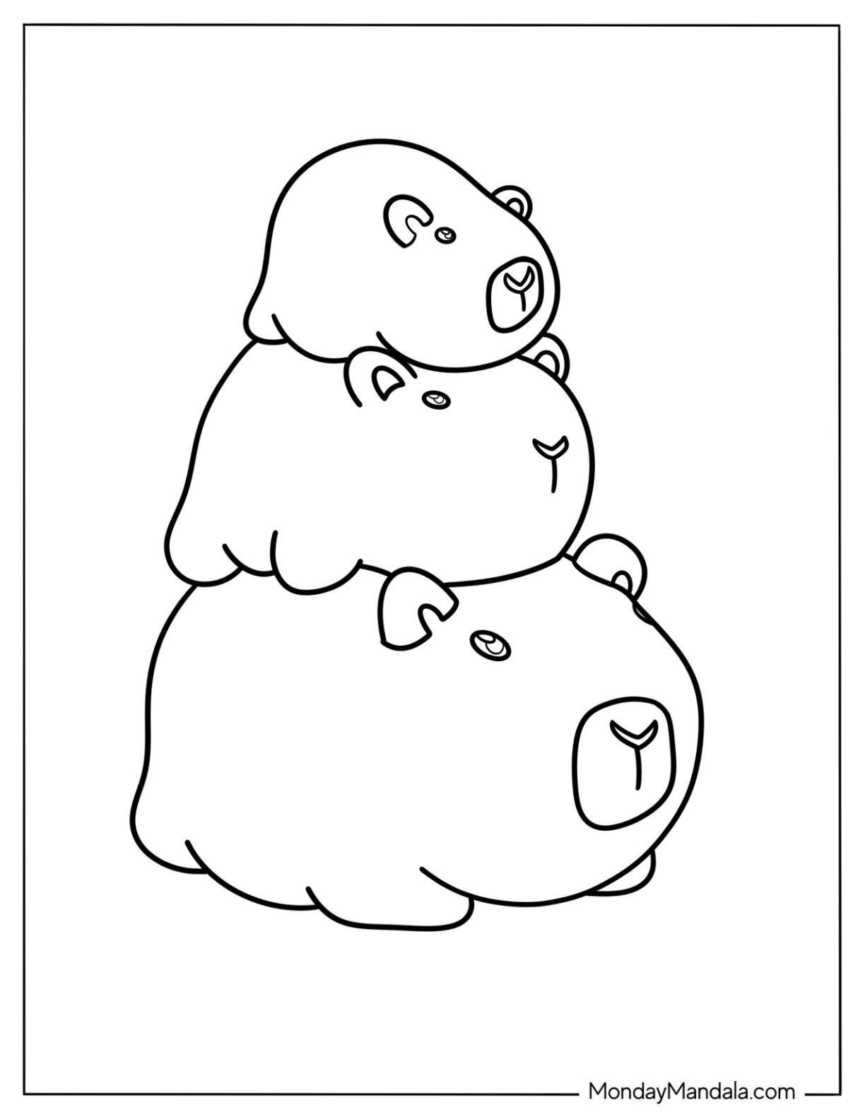 40 Capybara Coloring Pages Free PDF Printables  40 Capybara Coloring Pages Free PDF Printables