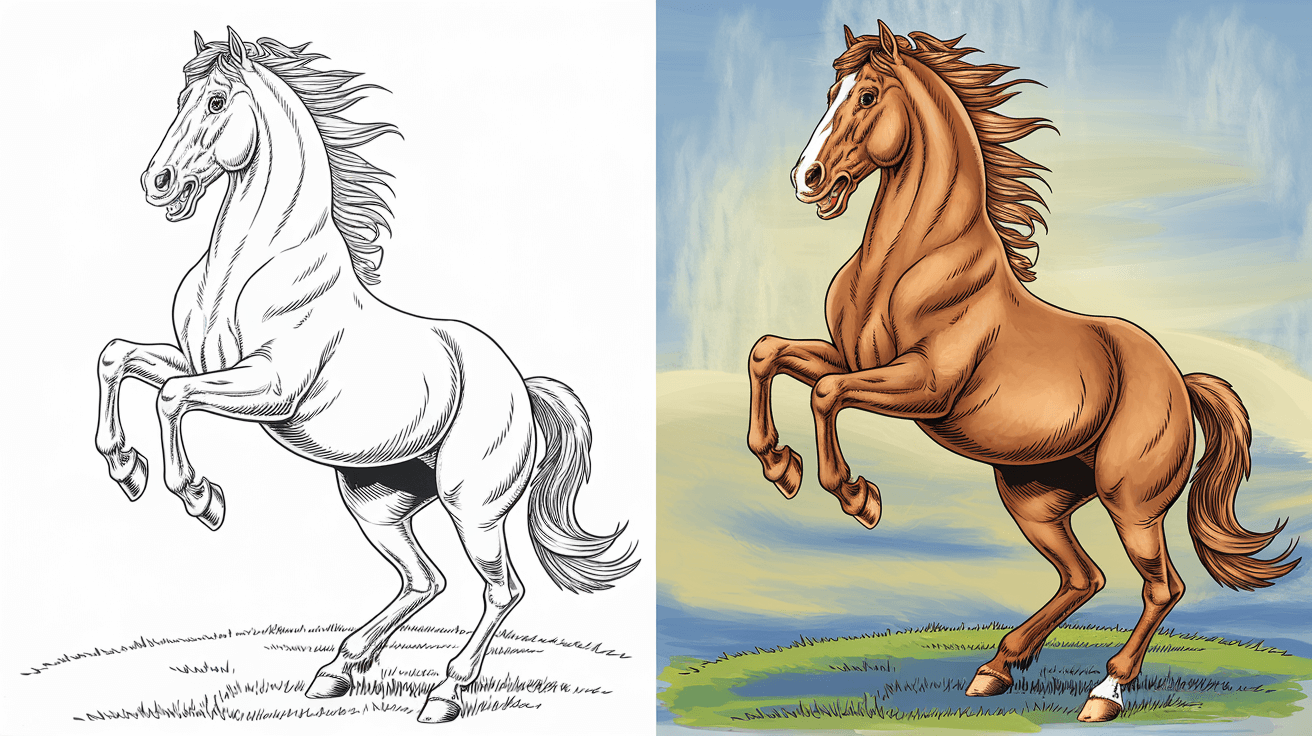 horse coloring page