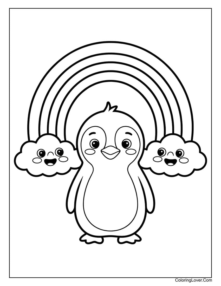 penguin coloring pages