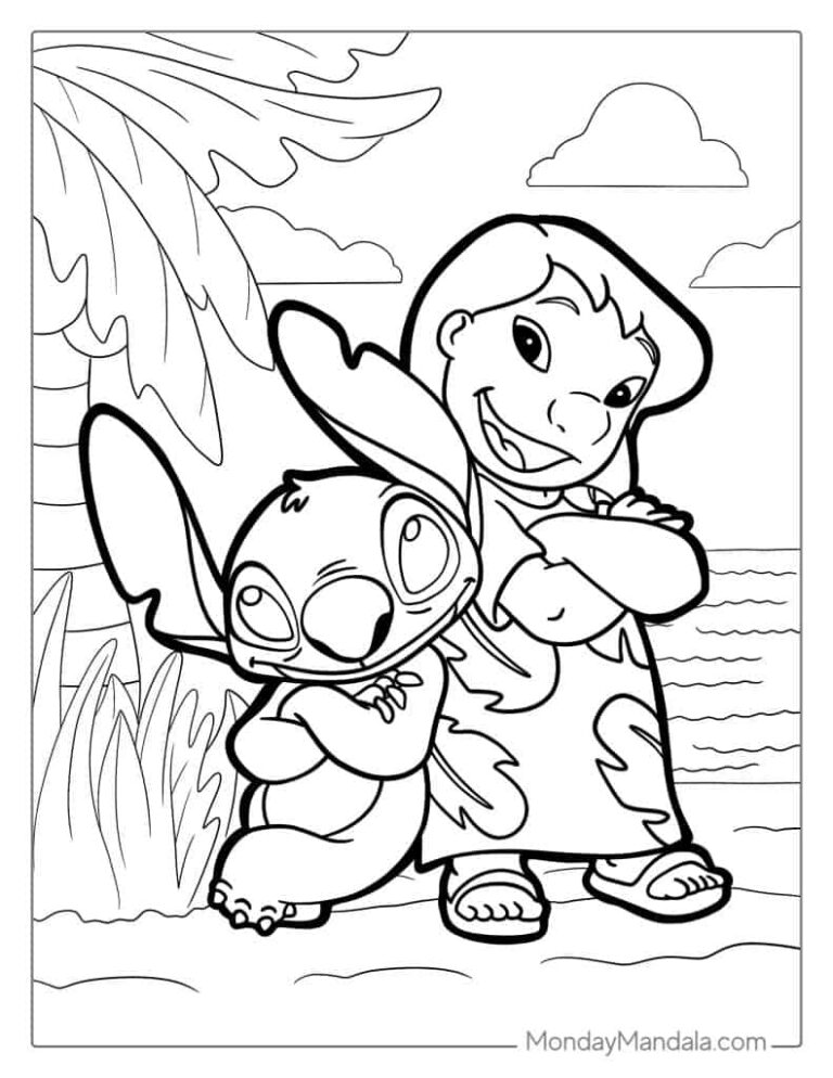 42 Lilo Stitch Coloring Pages Free PDF Printables